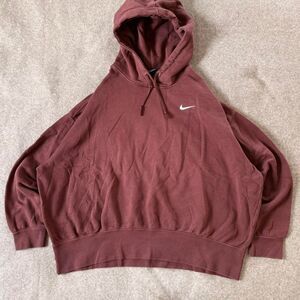 Nike sportswear BURGUNDY  midweight hoodie